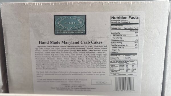 Box of 12 Handmade Maryland Crab Cakes