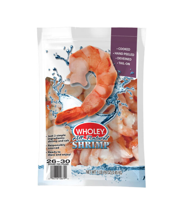 Cooked, Peeled, Deveined Shrimp 26/30 (2 pound bag)